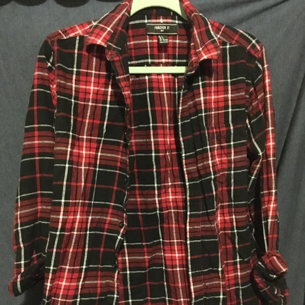 Forever 21 Men’s Red/Black Flannel
